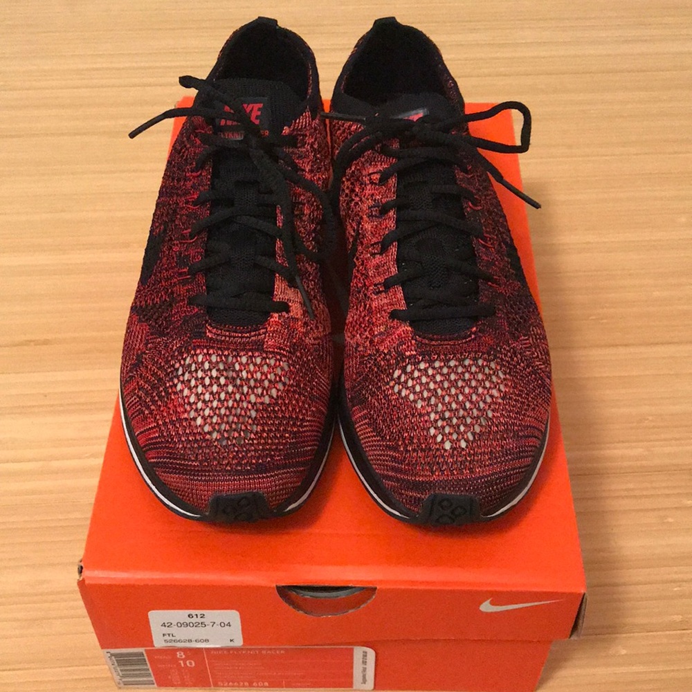 Red flyknit racers